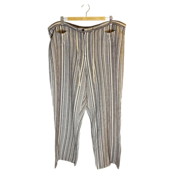 Lane Bryant Striped Linen Blend Women’s Pants Plus Size 22/24 - Picture 1 of 4